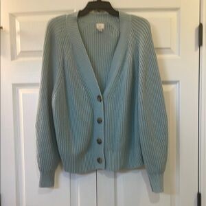 Women's Blue Cardigan Sweater